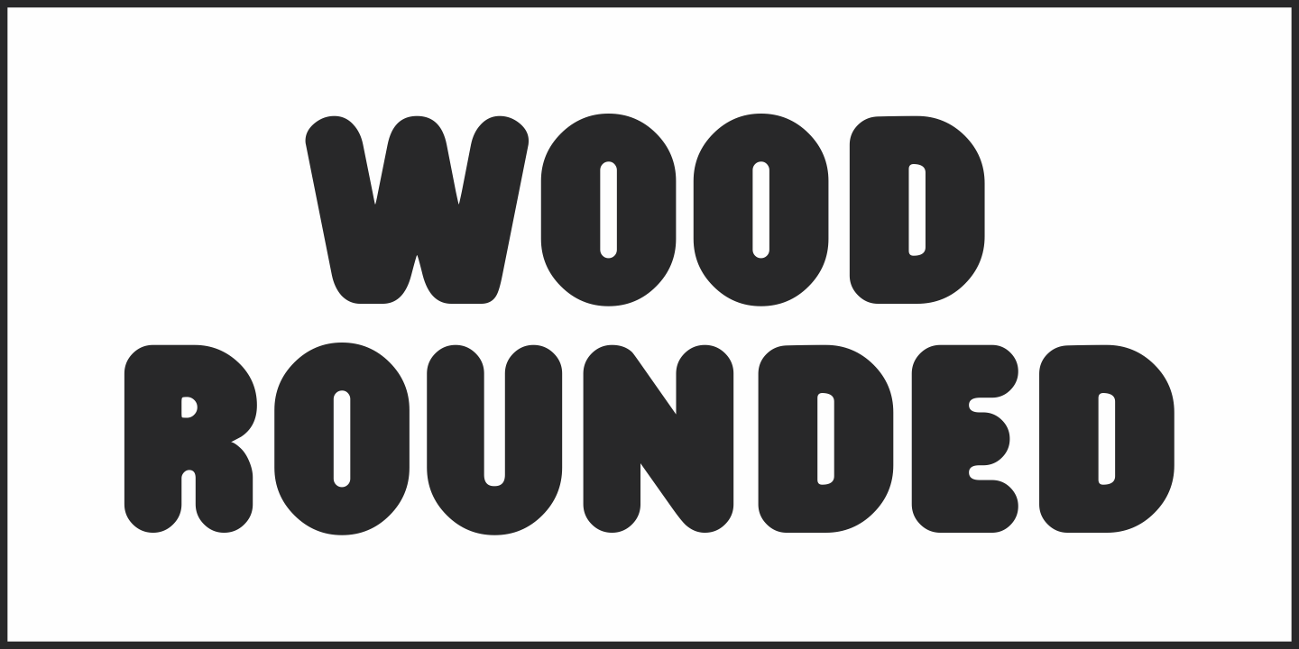 Wood Rounded JNL Regular Font preview